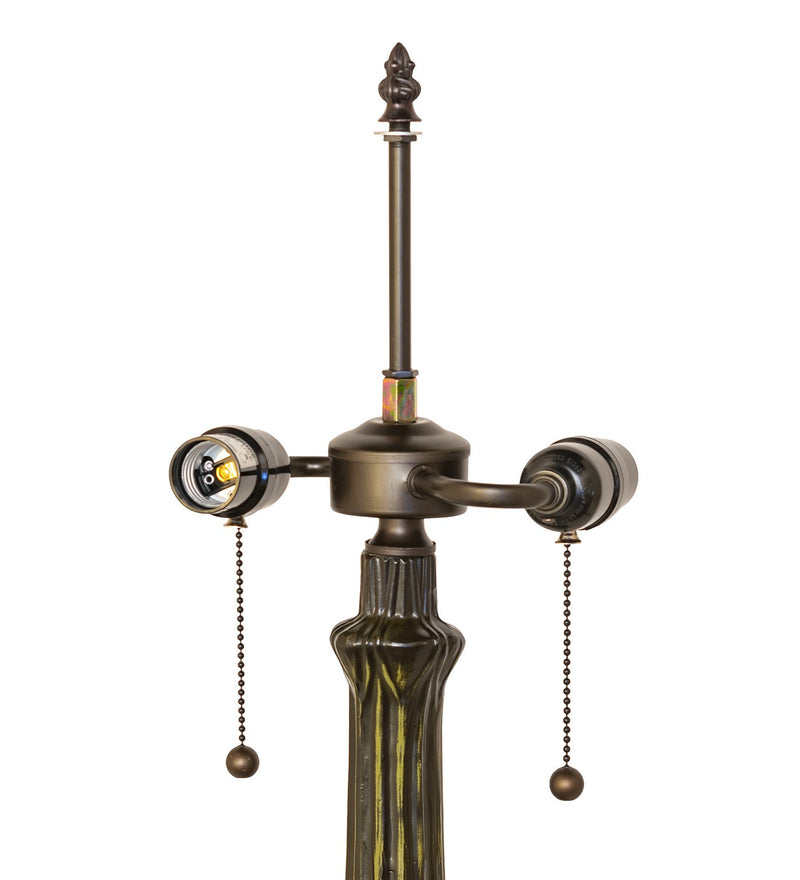 Meyda Tiffany 119551 Two Light Table Base, Antique Brass