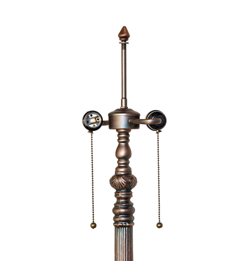 Meyda Tiffany 157255 Two Light Table Base, Mahogany Bronze