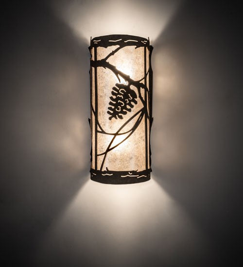 Meyda Tiffany 258144 Two Light Wall Sconce, Distressed Chestnut