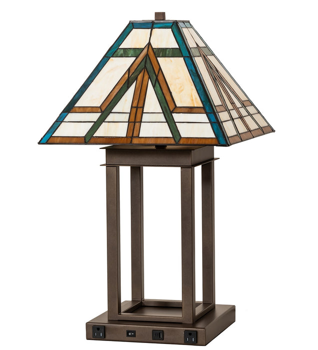 Meyda Tiffany 271183 Two Light Table Lamp, Tyler Bronze