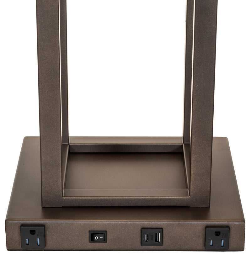 Meyda Tiffany 271183 Two Light Table Lamp, Tyler Bronze