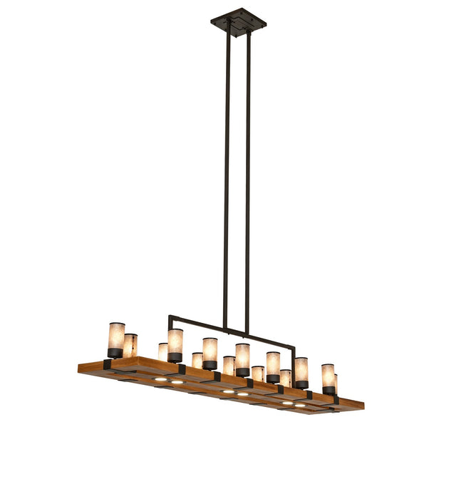 Meyda Tiffany 273230 14 Light Chandelier, Oil Rubbed Bronze/English Chestnut