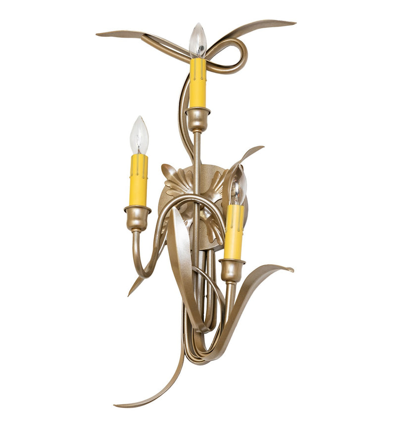 Meyda Tiffany 273539 Three Light Wall Sconce, Champagne Metallic