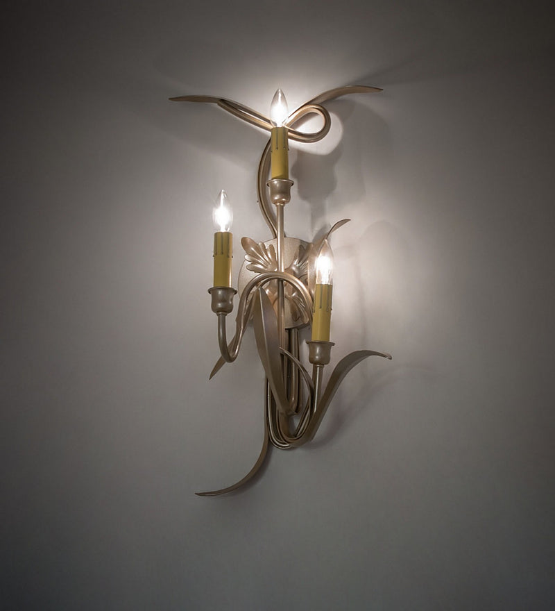 Meyda Tiffany 273539 Three Light Wall Sconce, Champagne Metallic