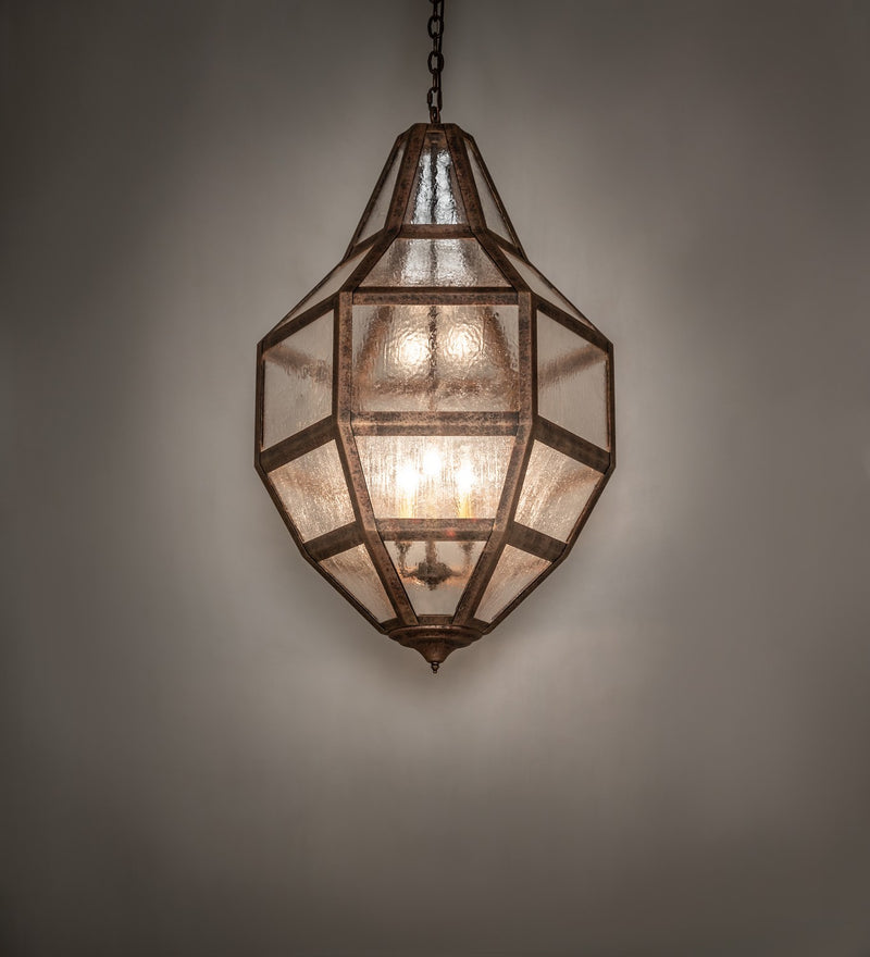 Meyda Tiffany 273541 Three Light Pendant, Rococco