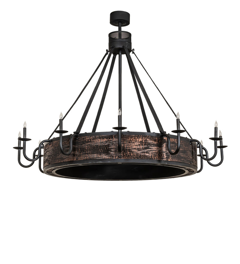 Meyda Tiffany 274391 12 Light Chandelier, Costello Black