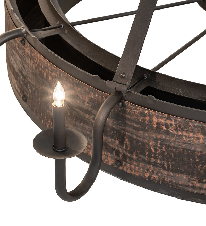 Meyda Tiffany 274391 12 Light Chandelier, Costello Black
