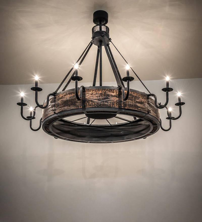 Meyda Tiffany 274391 12 Light Chandelier, Costello Black