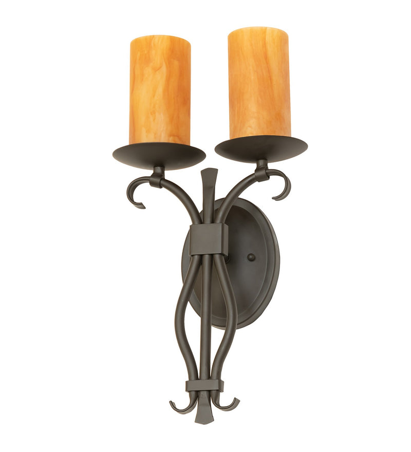 Meyda Tiffany 275883 Two Light Wall Sconce, Oil Rubbed Bronze