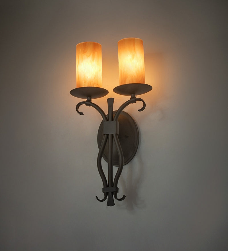 Meyda Tiffany 275883 Two Light Wall Sconce, Oil Rubbed Bronze