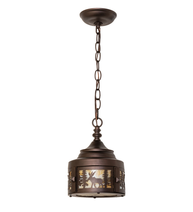 Meyda Tiffany 276061 One Light Mini Pendant, Mahogany Bronze