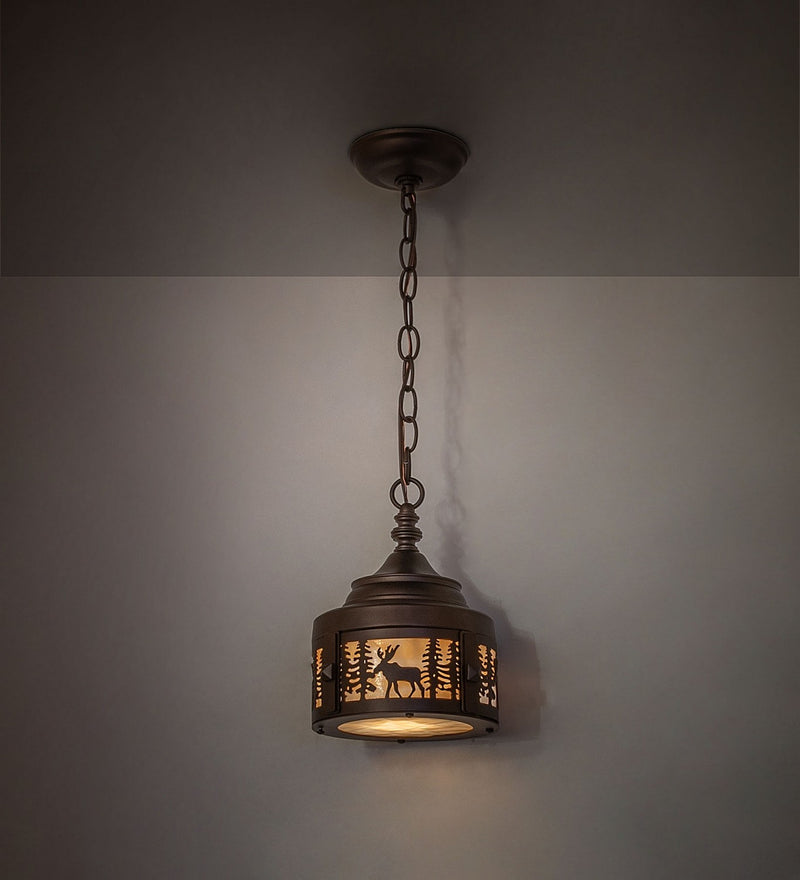 Meyda Tiffany 276061 One Light Mini Pendant, Mahogany Bronze