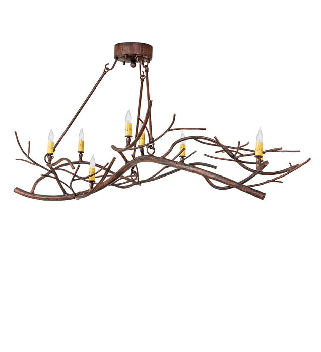 Meyda Tiffany 276062 Eight Light Chandelier, Driftwood Brown