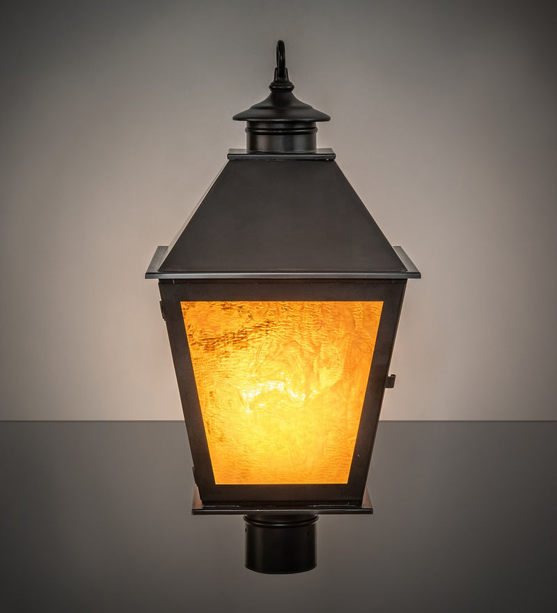 Meyda Tiffany 276322 Three Light Post Mount, Craftsman Brown