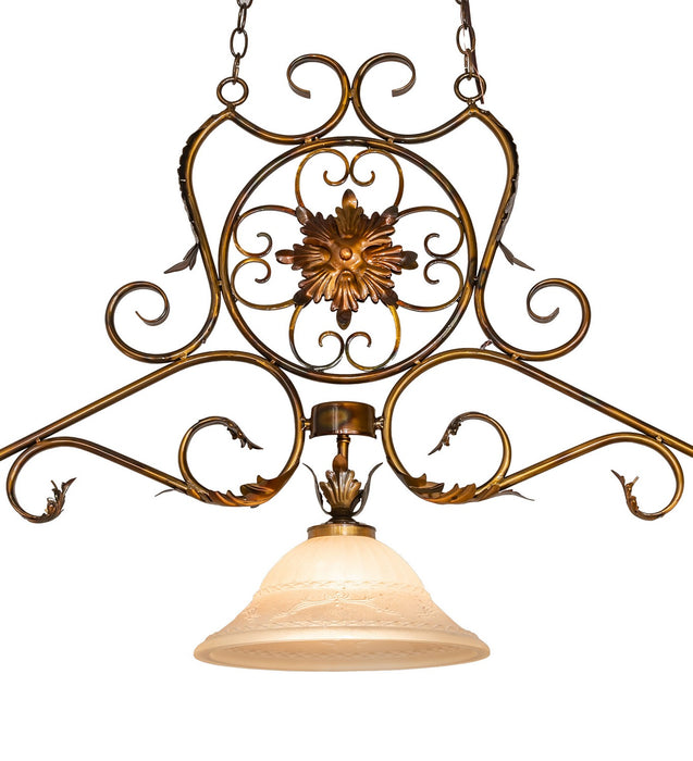 Meyda Tiffany 276474 Three Light Island Pendant, Lt Burnished Transparent Gold