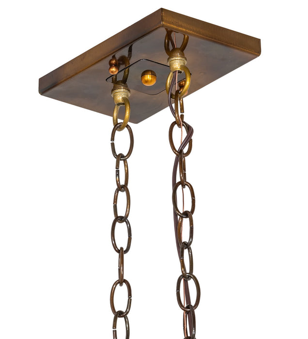 Meyda Tiffany 276474 Three Light Island Pendant, Lt Burnished Transparent Gold