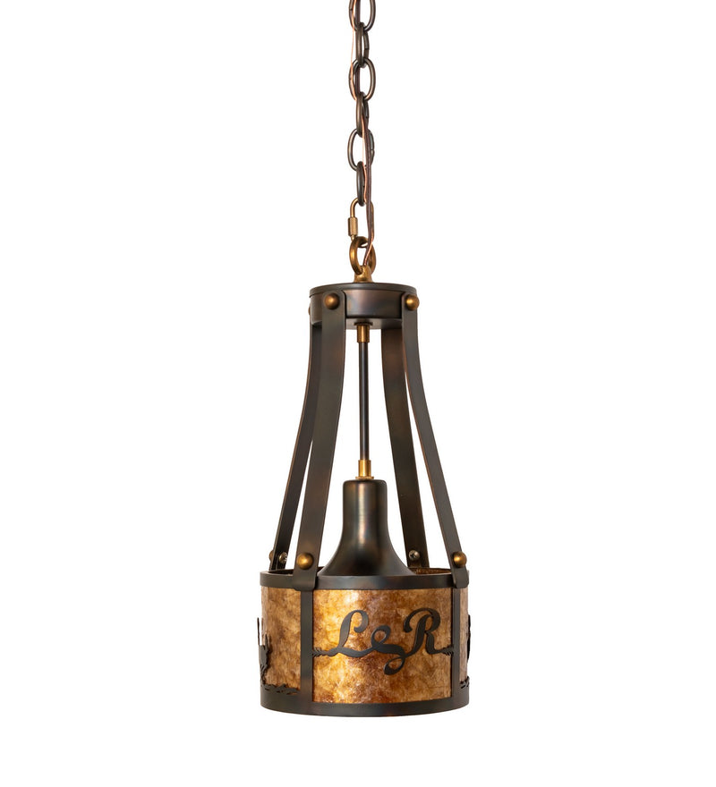 Meyda Tiffany 277017 One Light Mini Pendant, Dark Burnished Antique Copper