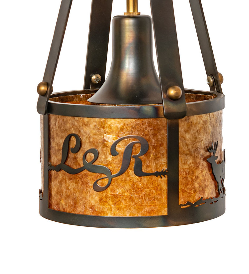 Meyda Tiffany 277017 One Light Mini Pendant, Dark Burnished Antique Copper