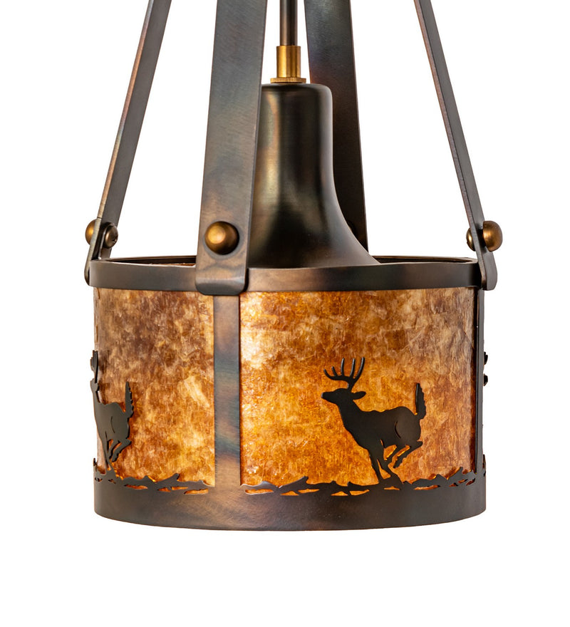 Meyda Tiffany 277017 One Light Mini Pendant, Dark Burnished Antique Copper