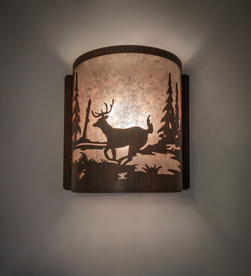 Meyda Tiffany 277544 One Light Wall Sconce, Driftwood Brown