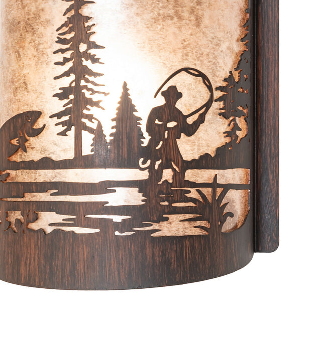 Meyda Tiffany 277545 One Light Wall Sconce, Driftwood Brown
