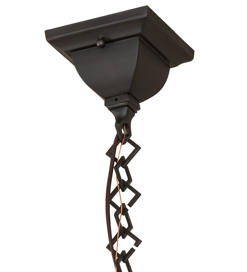 Meyda Tiffany 278837 Five Light Chandelier, Craftsman Brown