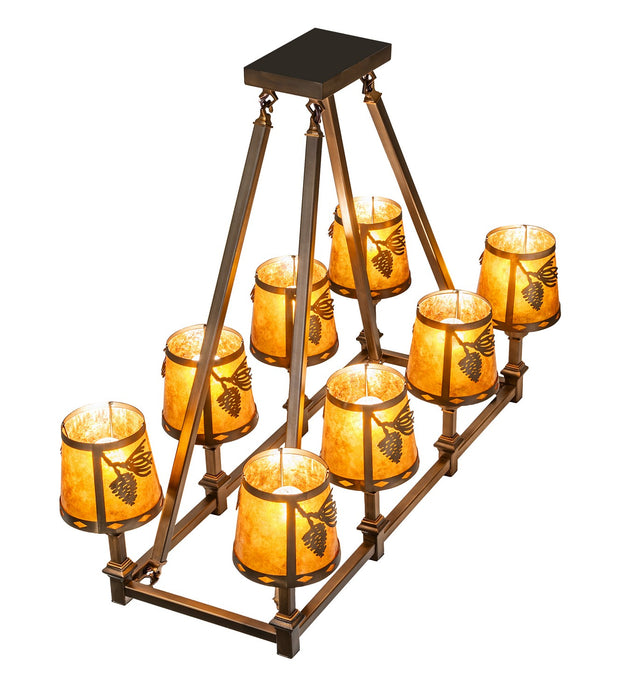 Meyda Tiffany 279197 Eight Light Chandelier, Antique Copper