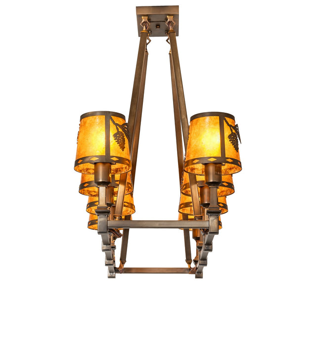 Meyda Tiffany 279197 Eight Light Chandelier, Antique Copper