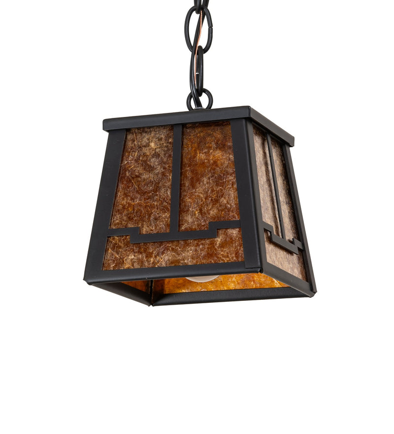 Meyda Tiffany 279482 One Light Mini Pendant, Flat Black