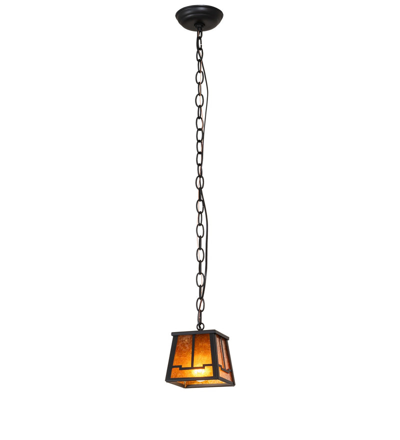 Meyda Tiffany 279482 One Light Mini Pendant, Flat Black