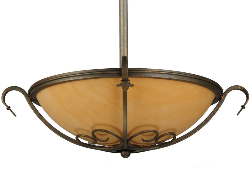 Meyda Tiffany 280691 LED Semi-Flushmount, Gilded Tobacco