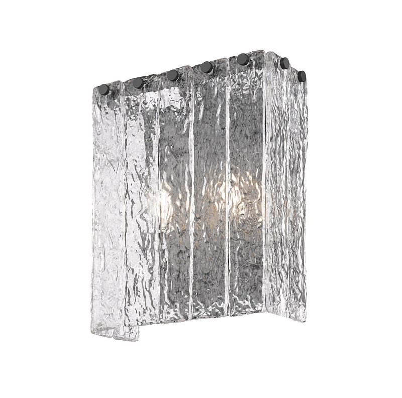Z-Lite 1943-2S-MB Two Light Wall Sconce, Matte Black
