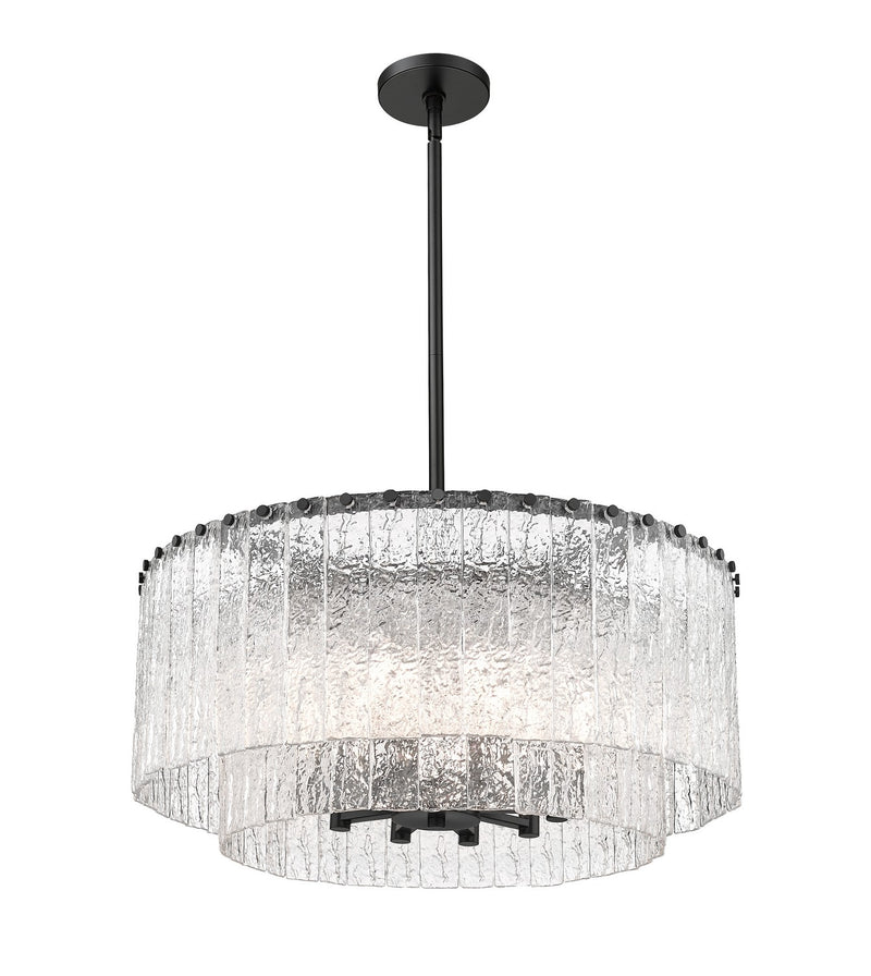 Z-Lite 1943P26-2-MB Ten Light Pendant, Matte Black