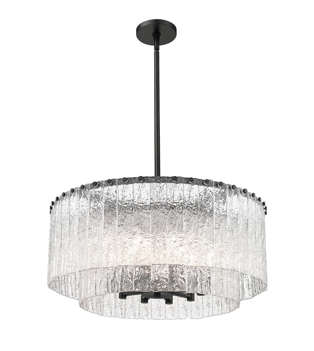 Z-Lite 1943P26-2-MB Ten Light Pendant, Matte Black
