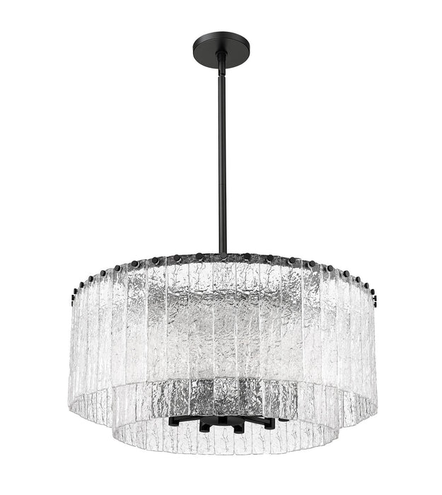 Z-Lite 1943P26-2-MB Ten Light Pendant, Matte Black