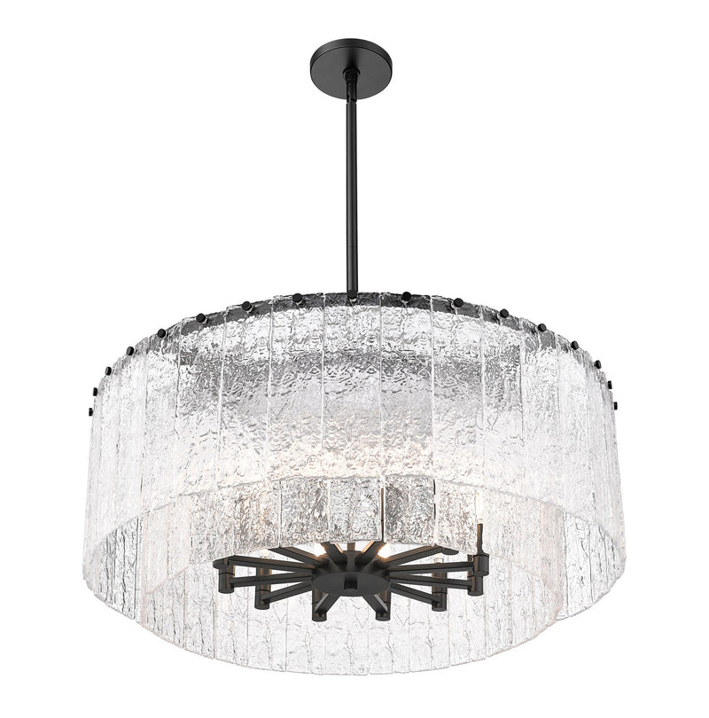 Z-Lite 1943P32-2-MB 12 Light Pendant, Matte Black