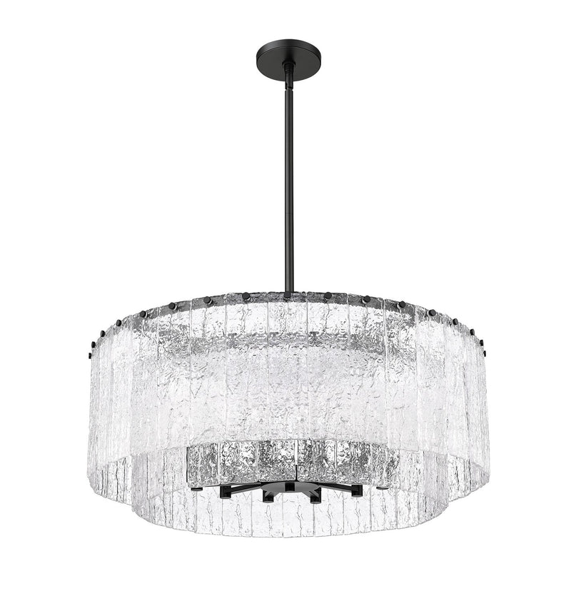 Z-Lite 1943P32-2-MB 12 Light Pendant, Matte Black