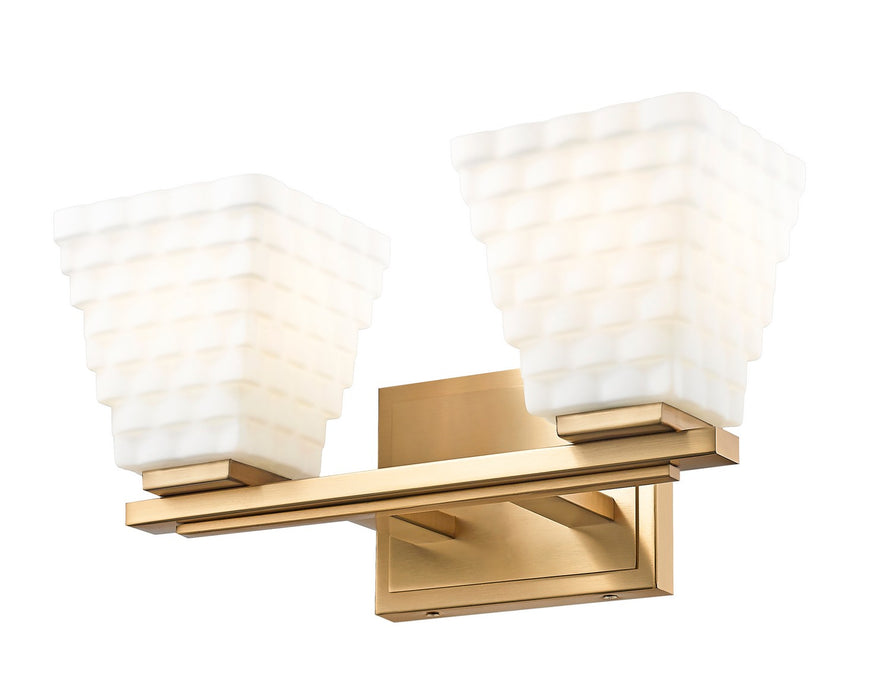 Z-Lite 7514-2V-MGLD Two Light Vanity, Modern Gold