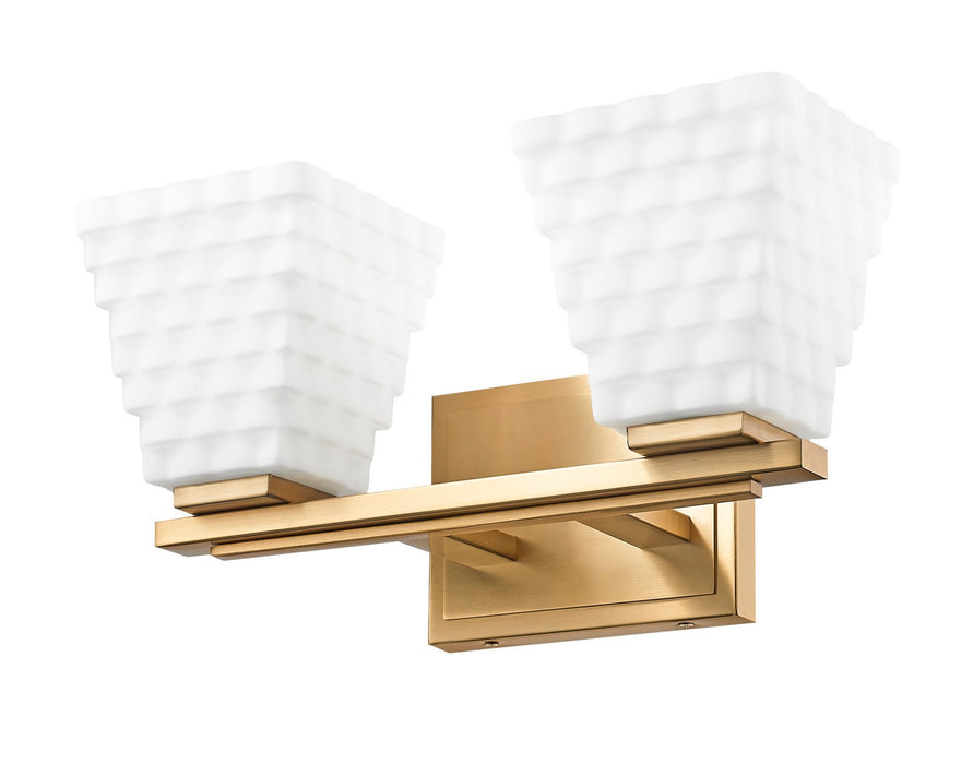 Z-Lite 7514-2V-MGLD Two Light Vanity, Modern Gold