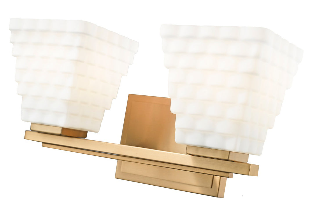 Z-Lite 7514-2V-MGLD Two Light Vanity, Modern Gold