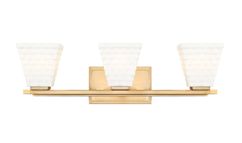 Z-Lite 7514-3V-MGLD Three Light Vanity, Modern Gold