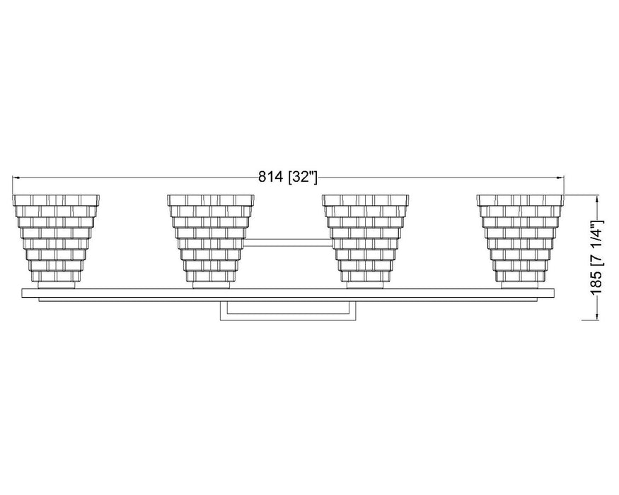 Z-Lite 7514-4V-BN Four Light Vanity, Brushed Nickel