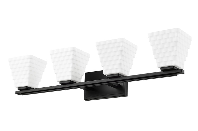 Z-Lite 7514-4V-MB Four Light Vanity, Matte Black