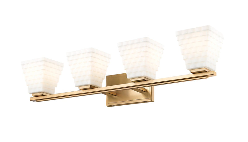 Z-Lite 7514-4V-MGLD Four Light Vanity, Modern Gold