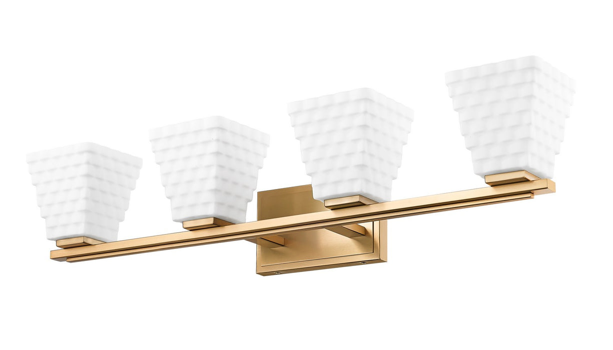 Z-Lite 7514-4V-MGLD Four Light Vanity, Modern Gold