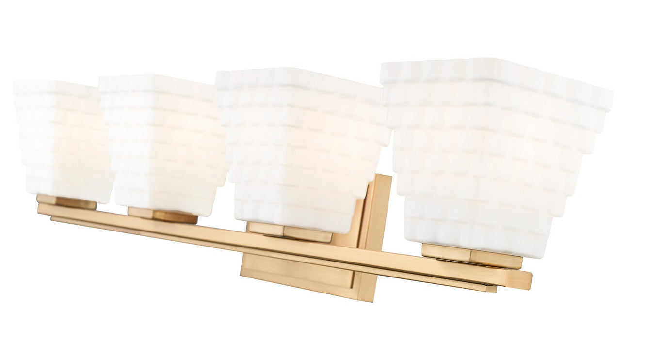Z-Lite 7514-4V-MGLD Four Light Vanity, Modern Gold