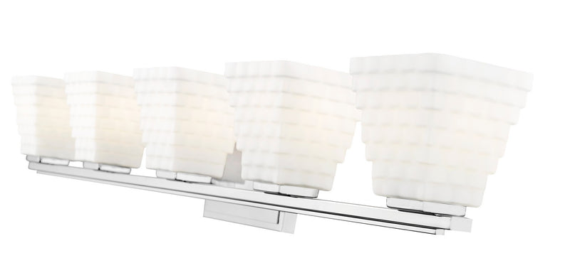 Z-Lite 7514-5V-CH Five Light Vanity, Chrome