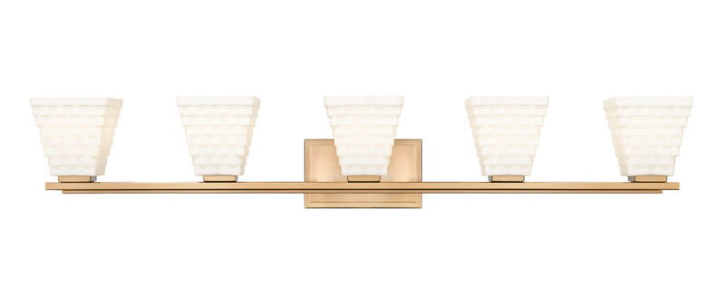 Z-Lite 7514-5V-MGLD Five Light Vanity, Modern Gold