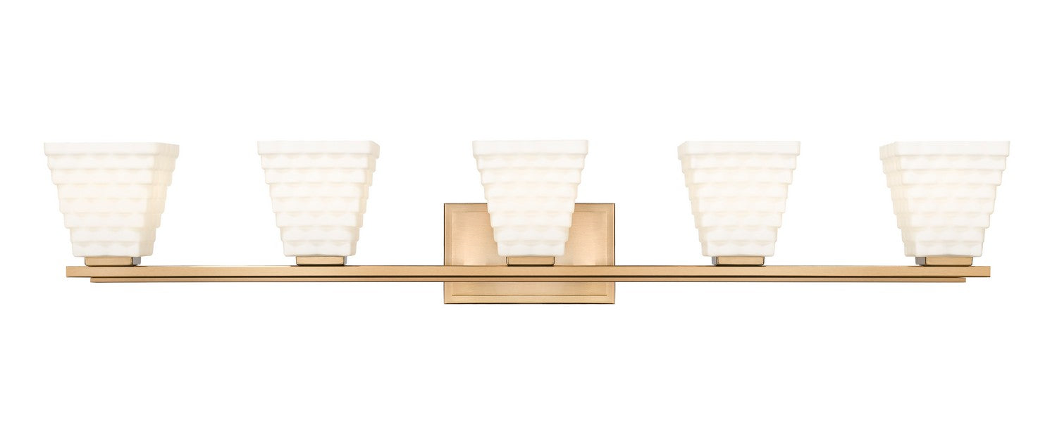 Z-Lite 7514-5V-MGLD Five Light Vanity, Modern Gold