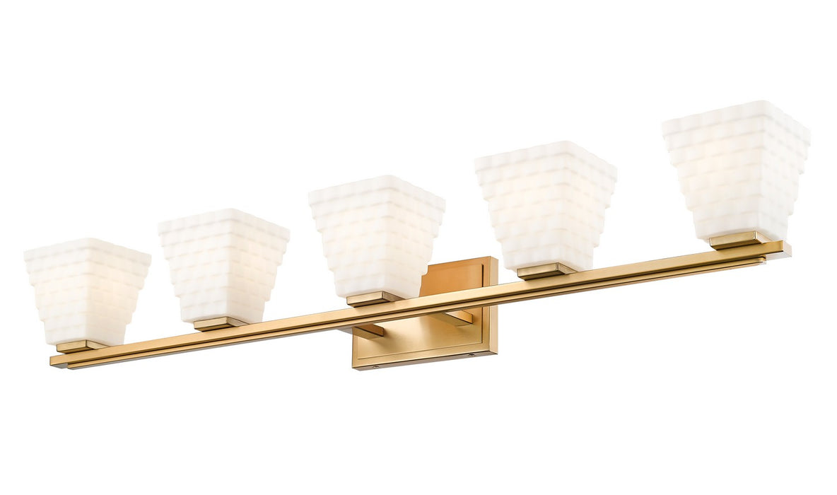 Z-Lite 7514-5V-MGLD Five Light Vanity, Modern Gold